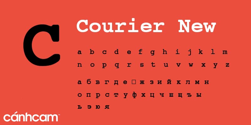 Bộ font Courier new